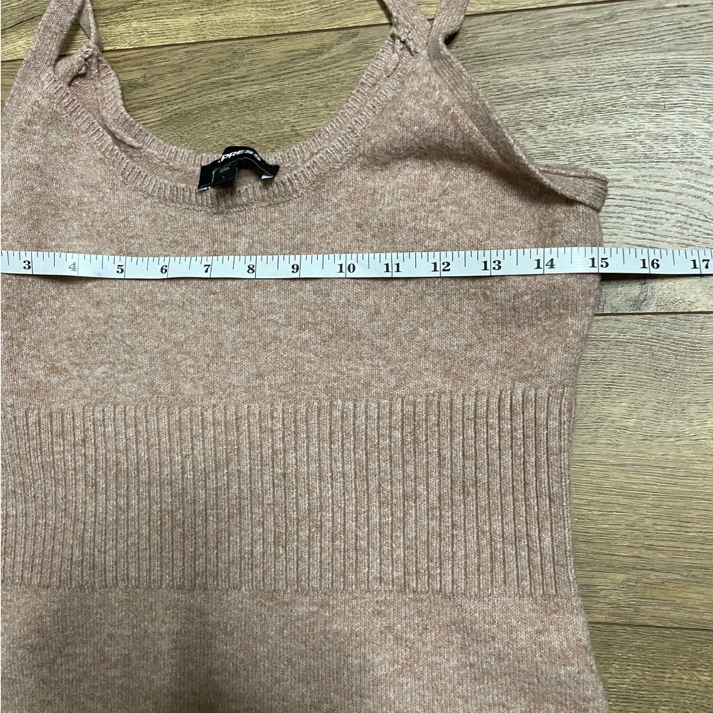 Express Sleeveless Knit Midi Dress in Taupe - Picture 10 of 15